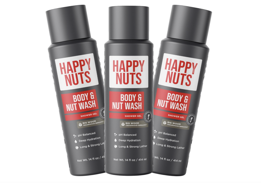 Happy Nuts ball and body wash, valentines gifts for him